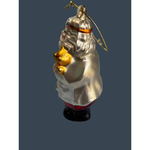 Blown Glass Santa Claus Doctor Ornament 7" - Picture 5 of 7
